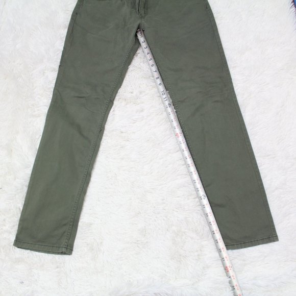 WOMEN LEVIS PANTS OLIVE GREEN 524 SKINNY SZ 13 - Picture 2 of 5